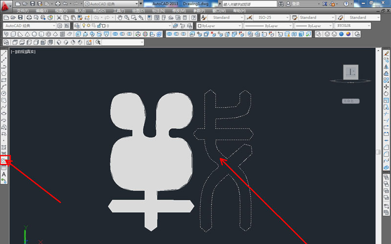 如何利用CAD建模一个中文logo